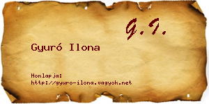 Gyuró Ilona névjegykártya