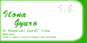 ilona gyuro business card